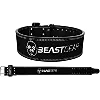 Beast Gear Cinturón Halterofilia – Cinturón Lumbar Powerlifting con Doble Hebilla – Cinturón Levantamiento de Peso de…